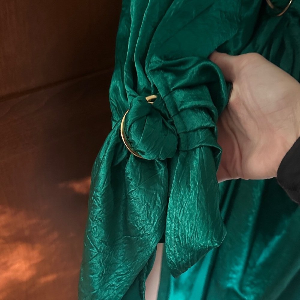 Sies Marjan Emerald Green Draped Dress - Picture 5 of 7